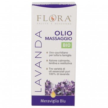 OLIO MASSAGGIO MERAVIGLIA BLU LAVANDA BIO 100ML FLORA