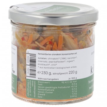 Kimchi di verdure fermentate non pastorizzato Bio Vegan