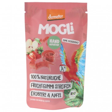 STRISCE DI FRAGOLA & MELA SNACK BIO 25G MOGLI