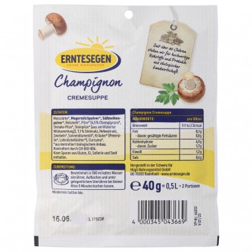 ZUPPA FUNGHI CHAMPIGNON BIO BUSTIN.40G ERNTE.