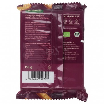 WAFER AL CACAO BIO 150G B.COMPANY