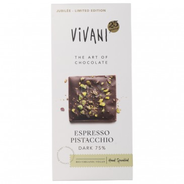 CIOCC.ESPRESSO PISTACCHIO DARK 75% VEGAN 80G