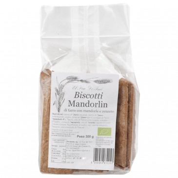 Biscotti Mandorlin di farro con mandorle & zenzero