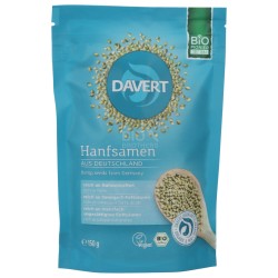 Semi bio di canapa sativa non decorticata intera fonte di fibre e fonte di  omega3 150g davert