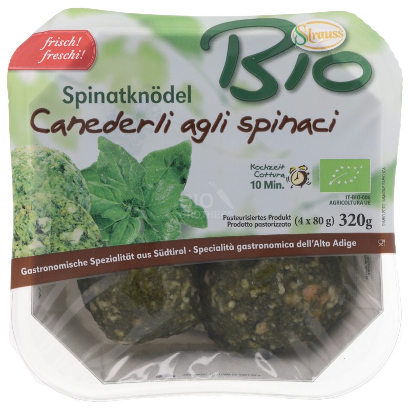 Canederli Agli Spinaci Biologici In Vaschetta G Strauss